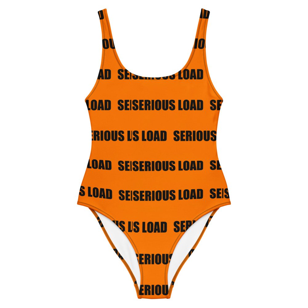Serious Load Wordmark One-Piece Swimsuit Front