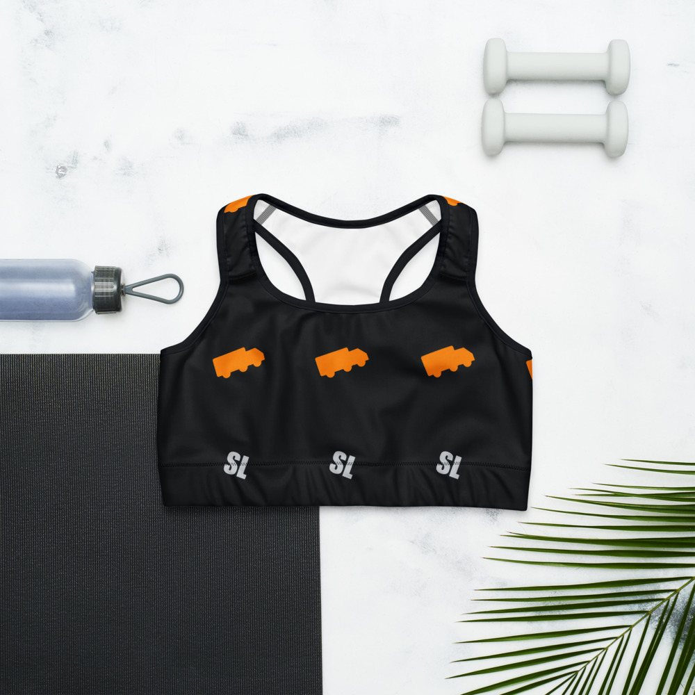 Serious Load Trucks Sports Bra Front