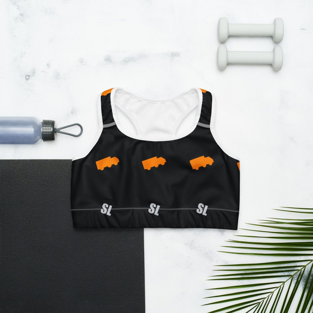 Serious Load Trucks Sports Bra Front