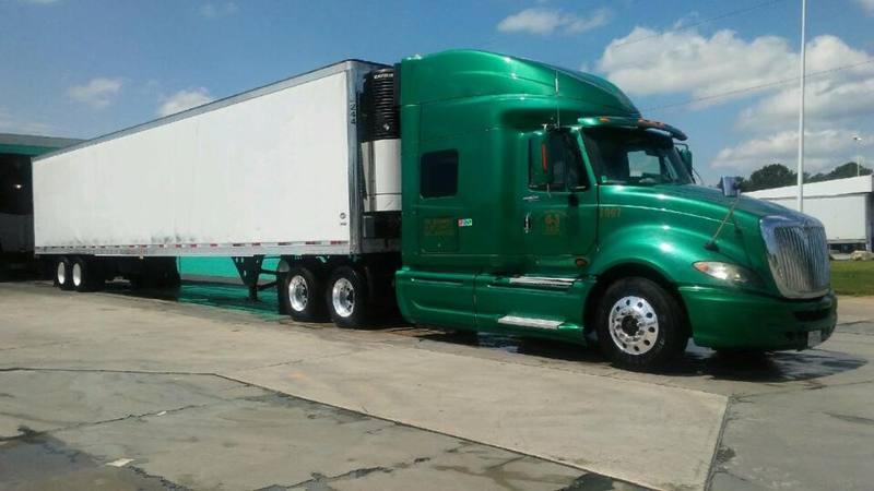 A refrigerated truck