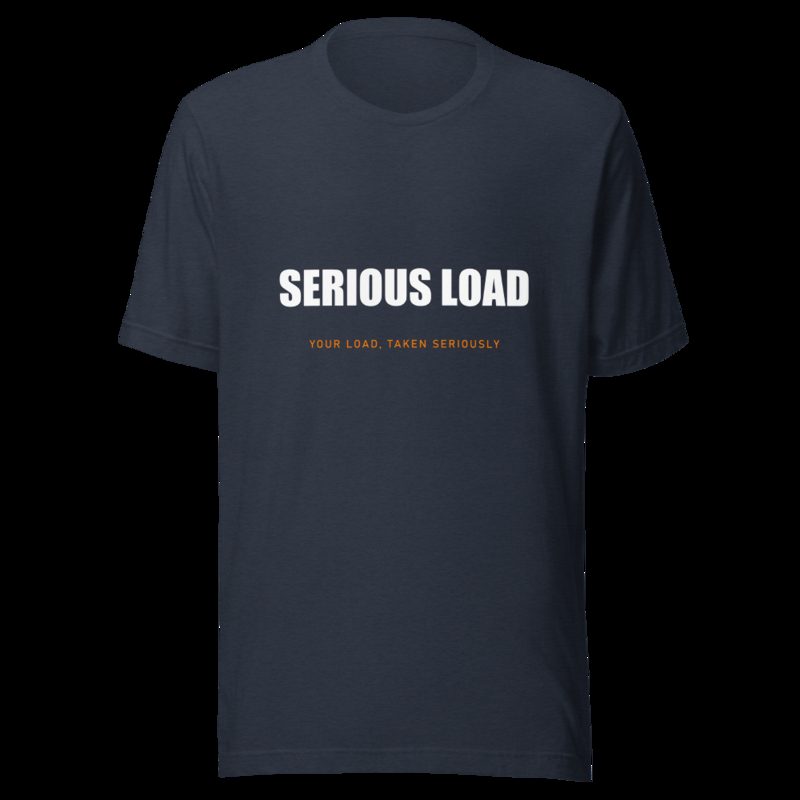 Serious Load Wordmark Tee Heather Navy