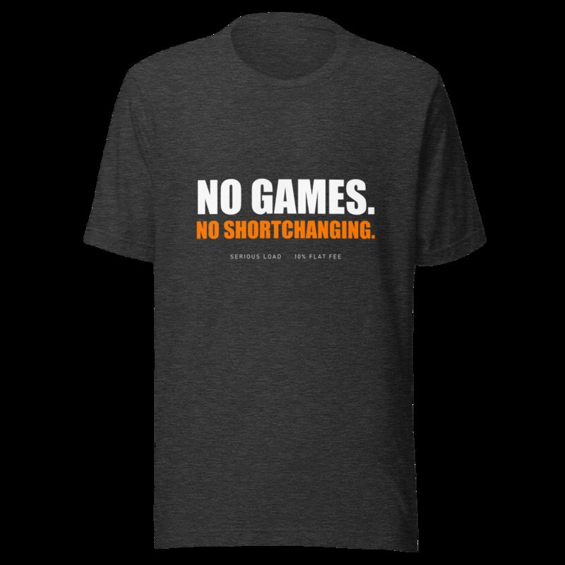 Serious Load No Games Tee Dark Grey Heather