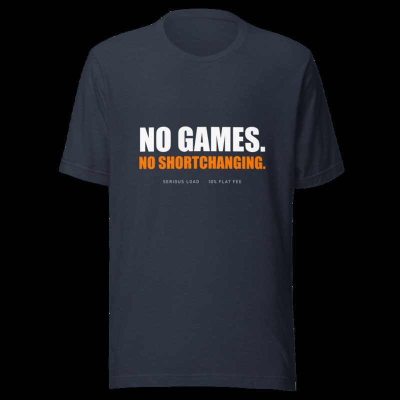 Serious Load No Games Tee Heather Navy