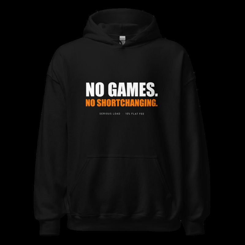 Serious Load No Games Hoodie Black