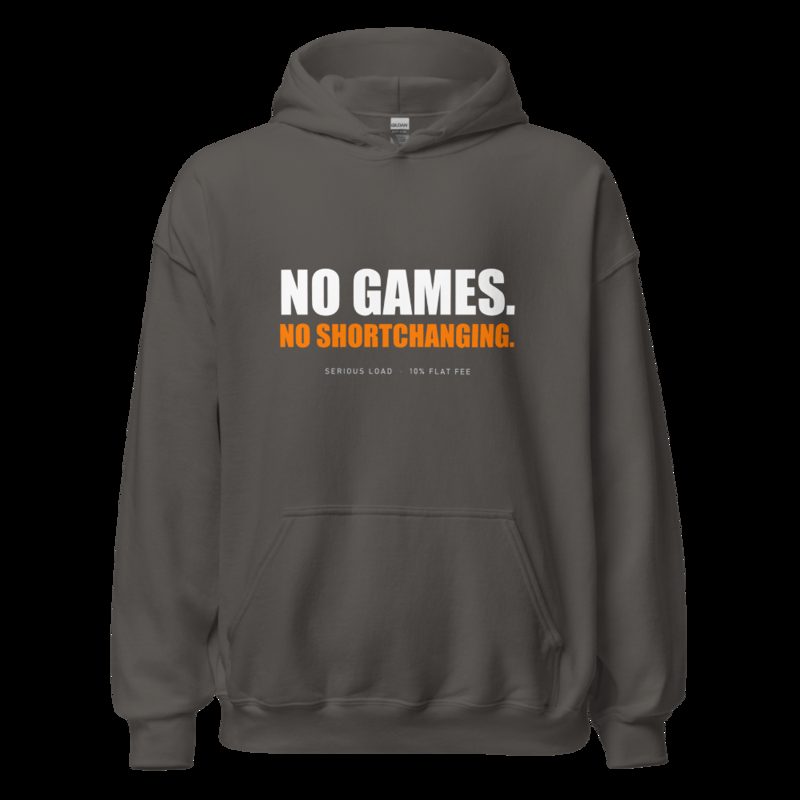 Serious Load No Games Hoodie Charcoal