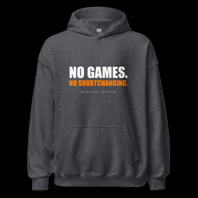 Serious Load No Games Hoodie Dark Heather