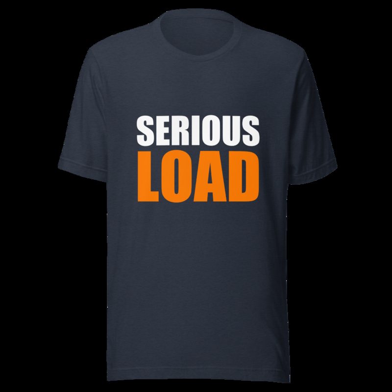 Serious Load Stacked Tee Heather Navy