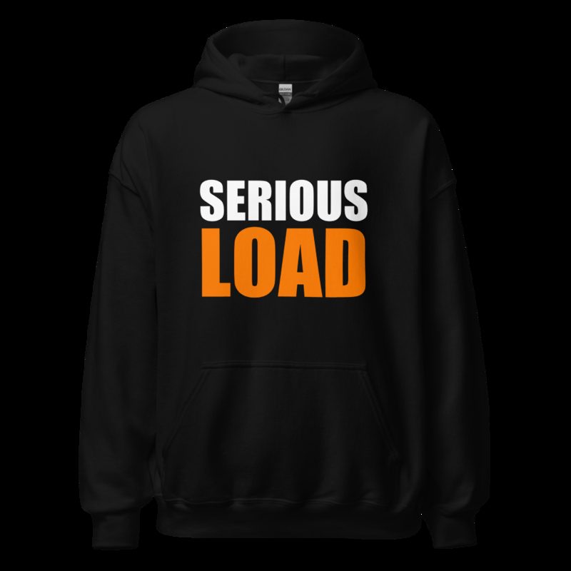 Serious Load Stacked Hoodie Black