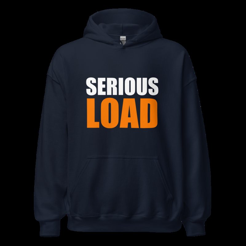 Serious Load Stacked Hoodie Navy