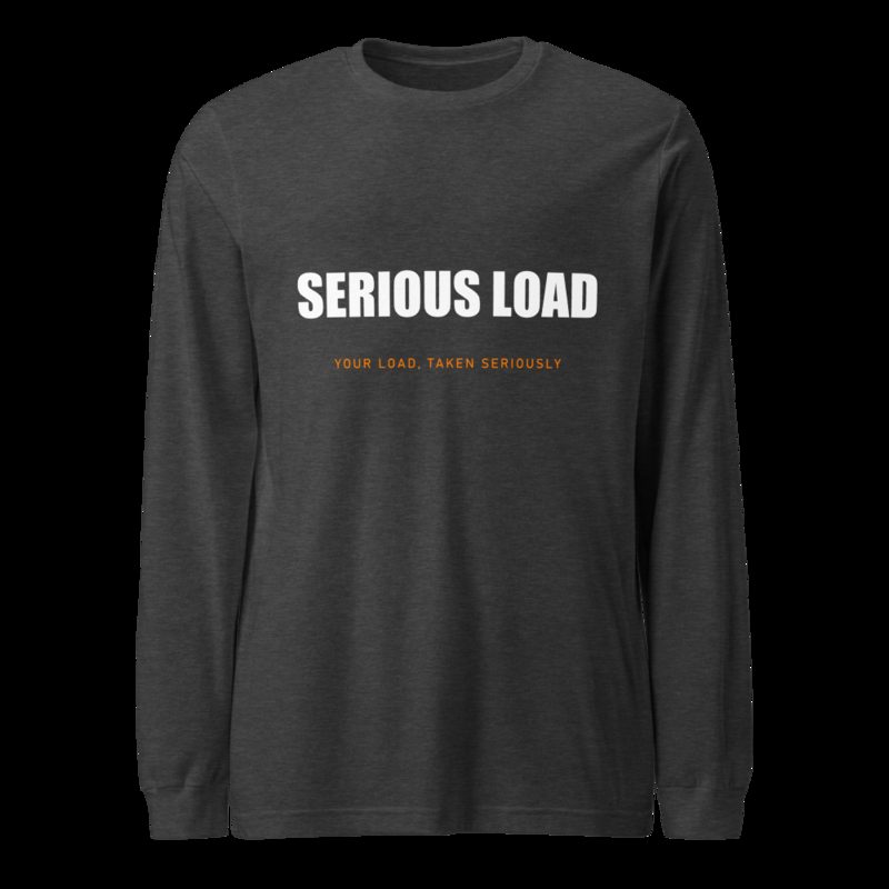 Serious Load Wordmark Long Sleeve Tee Dark Grey Heather