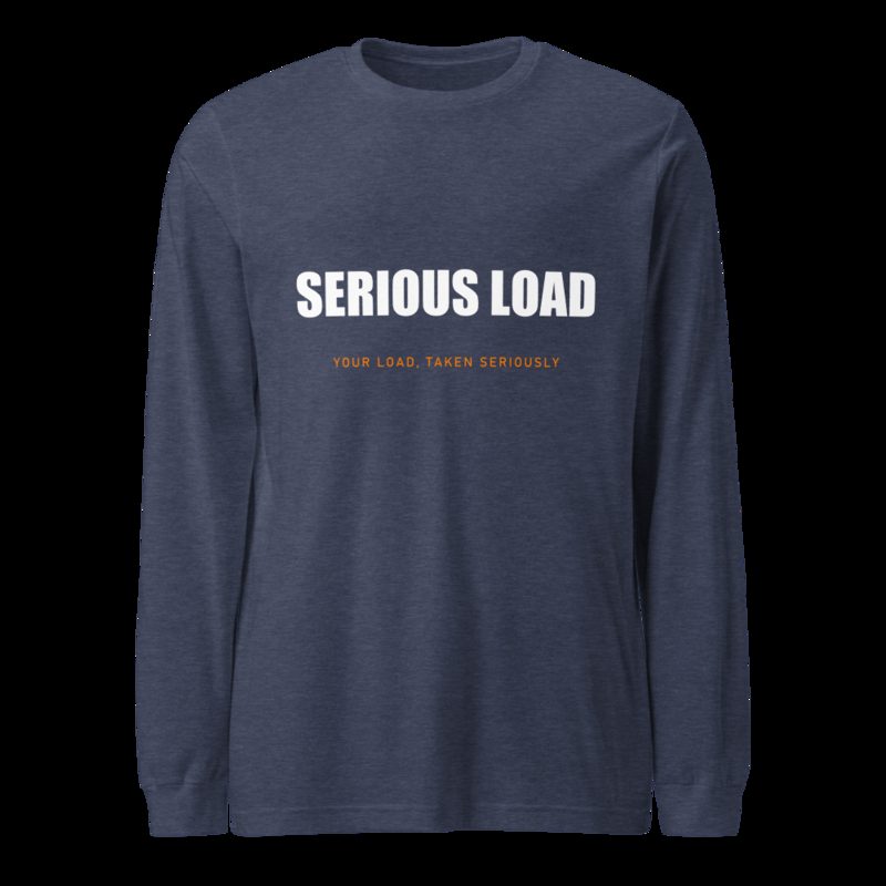 Serious Load Wordmark Long Sleeve Tee Heather Navy