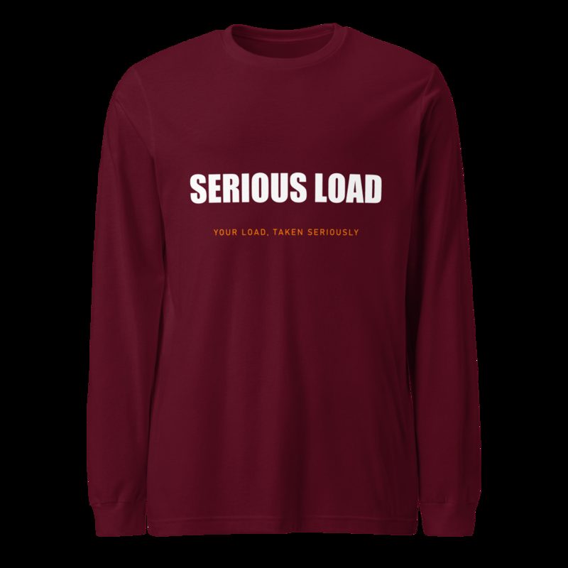 Serious Load Wordmark Long Sleeve Tee Maroon