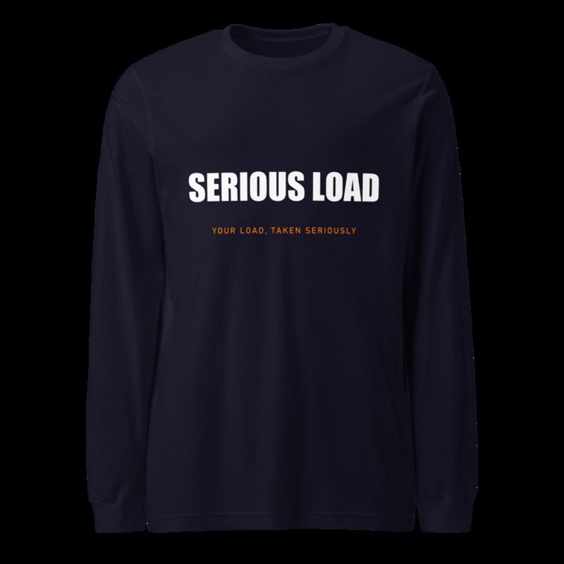 Serious Load Wordmark Long Sleeve Tee Navy