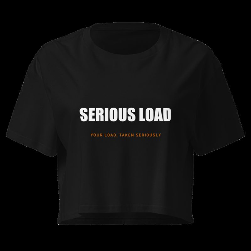 Serious Load Wordmark Crop Top Black