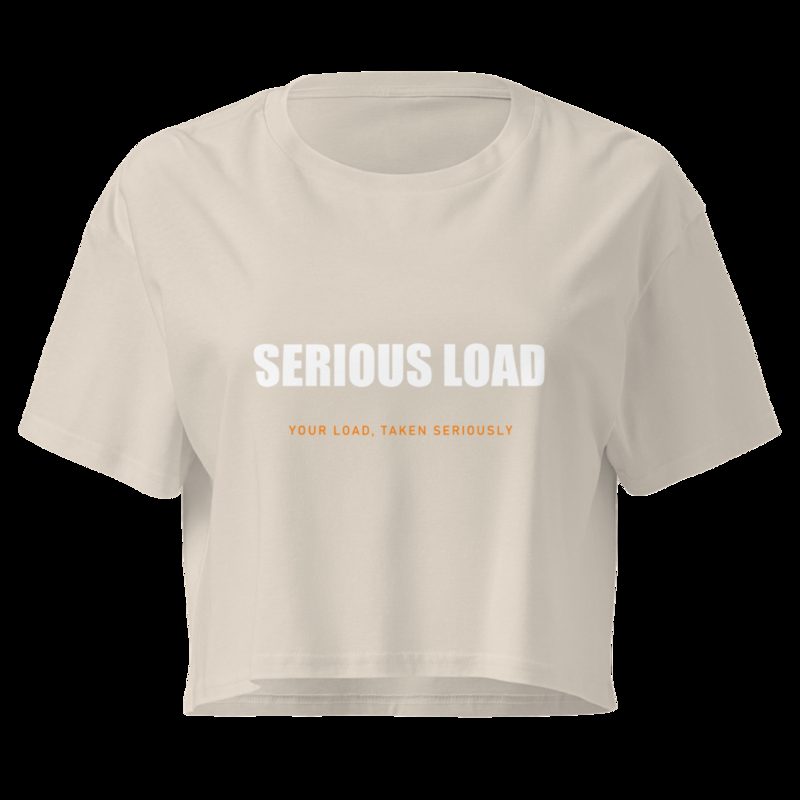 Serious Load Wordmark Crop Top Bone