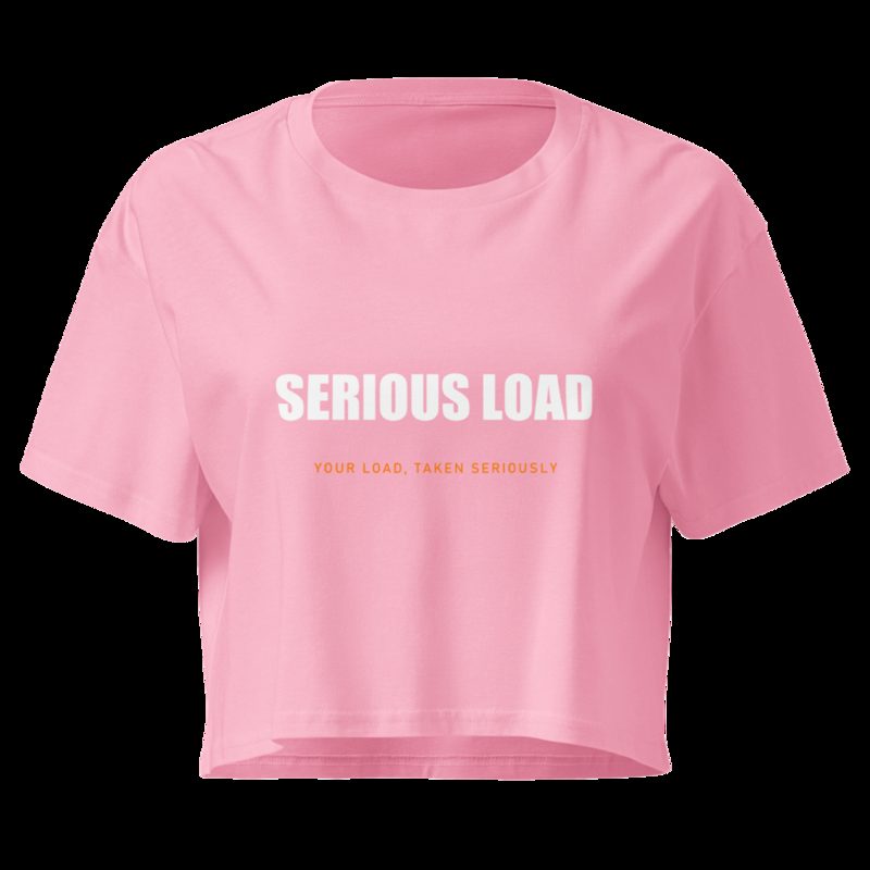 Serious Load Wordmark Crop Top Bubblegum