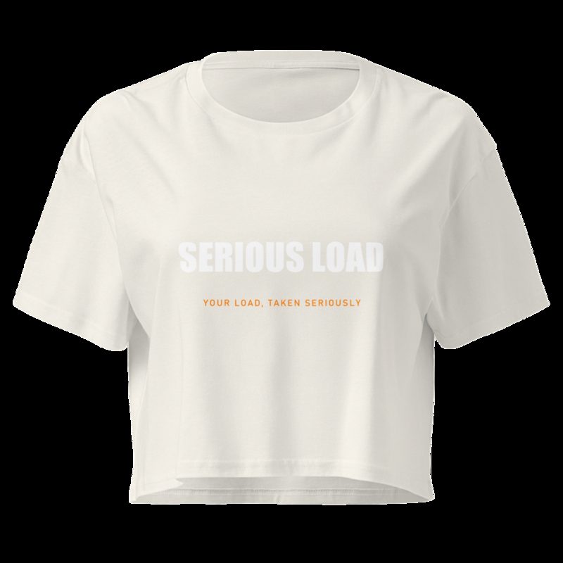 Serious Load Wordmark Crop Top Ecru