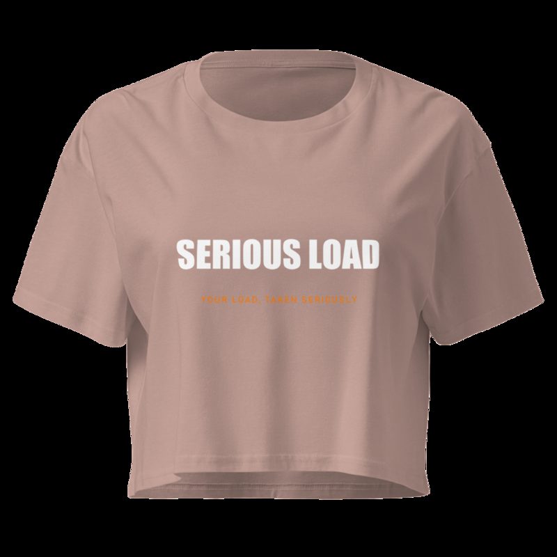 Serious Load Wordmark Crop Top Hazy Pink