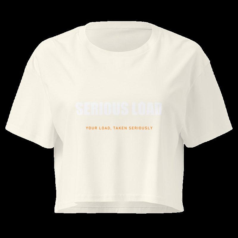 Serious Load Wordmark Crop Top Natural