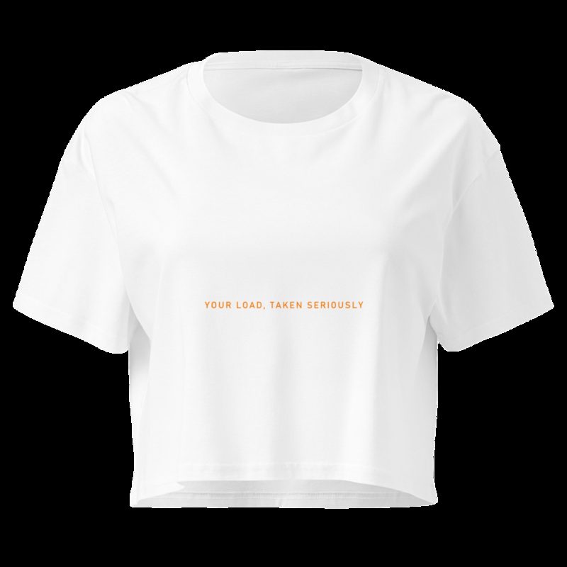 Serious Load Wordmark Crop Top White