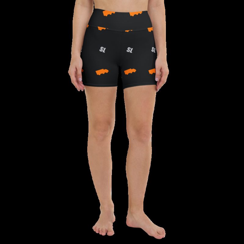 Serious Load Trucks Yoga Shorts White