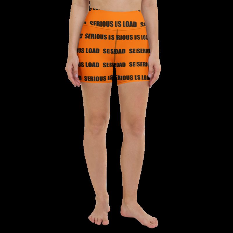 Serious Load Wordmark Yoga Shorts White