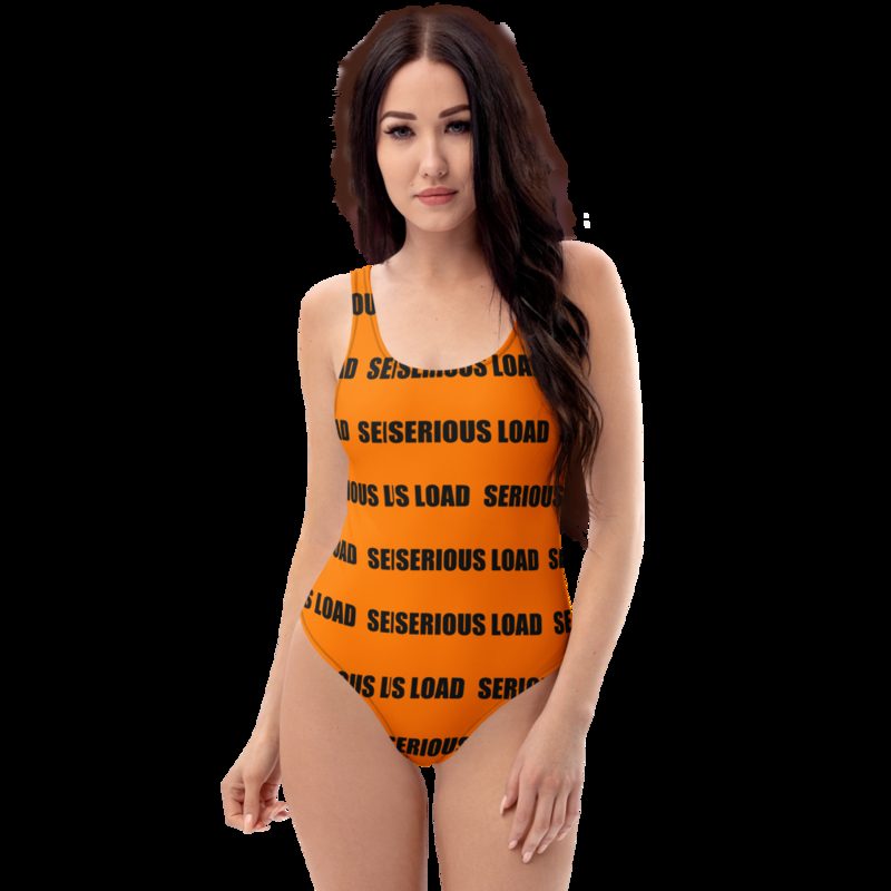 Serious Load Wordmark One-Piece Swimsuit White