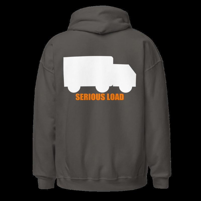 Serious Load Back Print Hoodie Charcoal