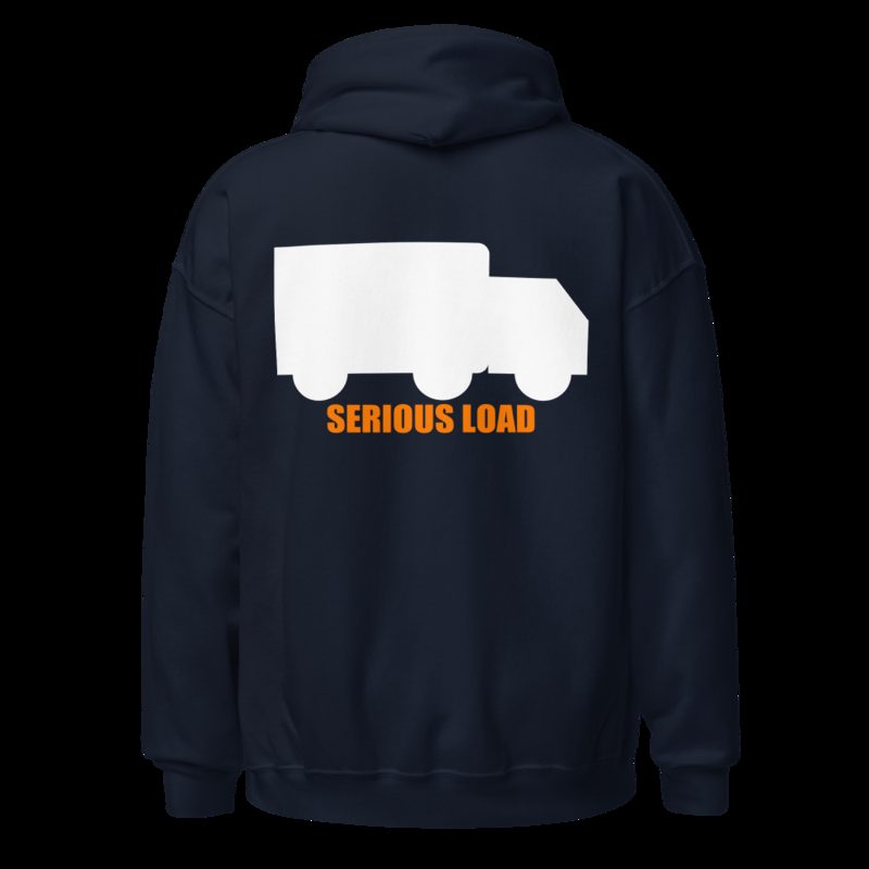 Serious Load Back Print Hoodie Navy