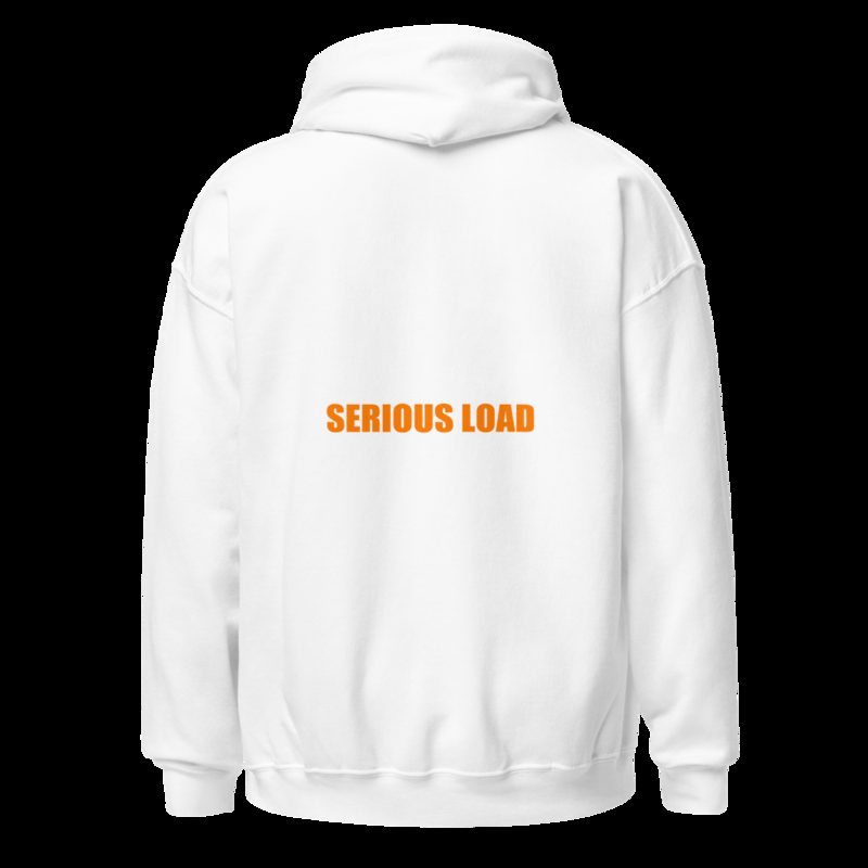 Serious Load Back Print Hoodie White