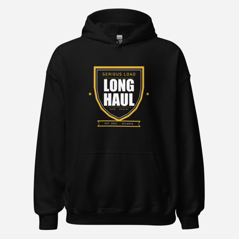 Serious Load Highway Shield Badge Road Hoodie Black