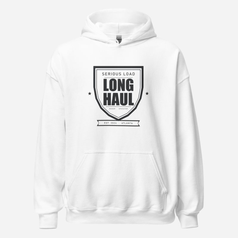 Serious Load Highway Shield Badge Road Hoodie White