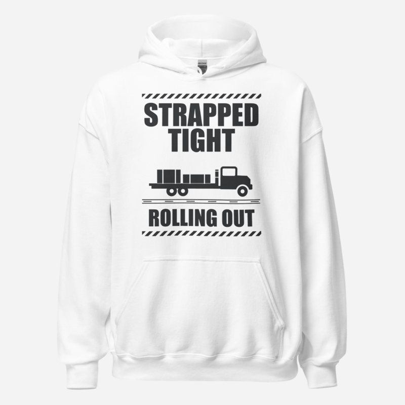 Serious Load Strapped Tight, Rolling Out Van Division Hoodie White