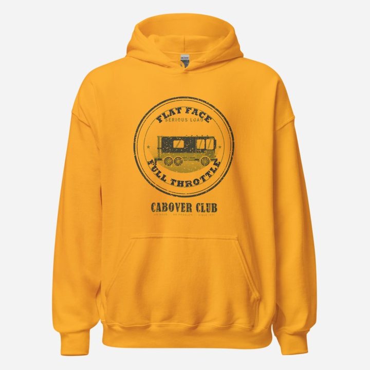 Serious Load Flat Face Full Throttle Freight Hoodie in Gold