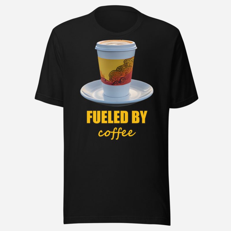 Serious Load Fueled By Coffee Road Tee Black