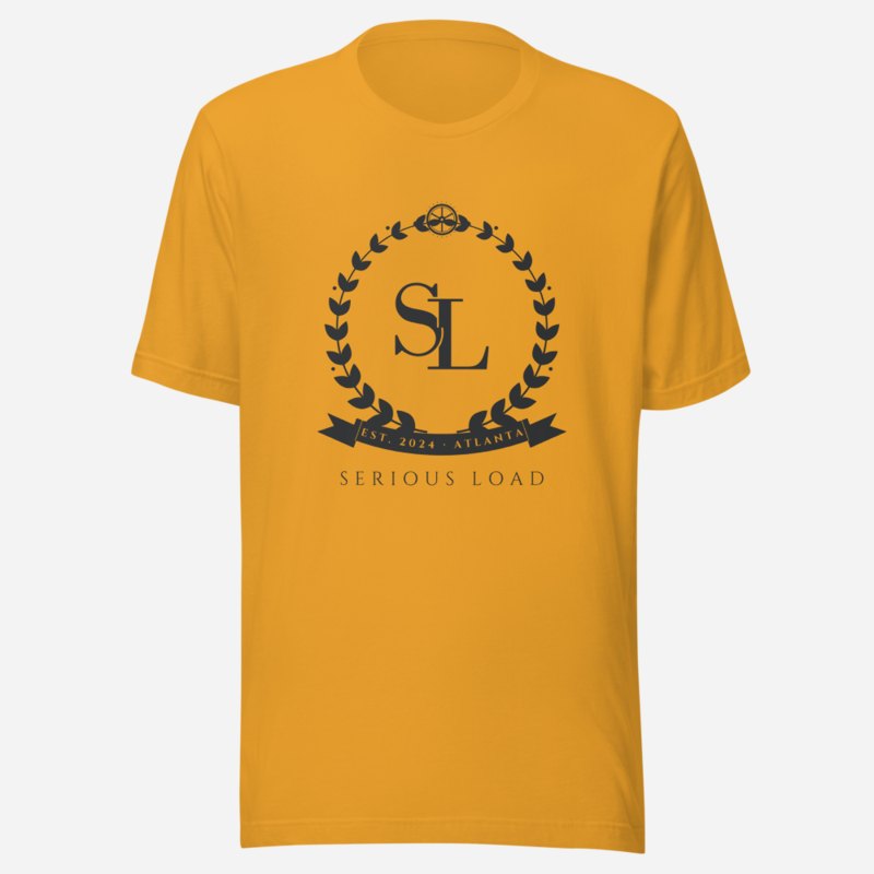 Serious Load Maison Crest Tee in Mustard