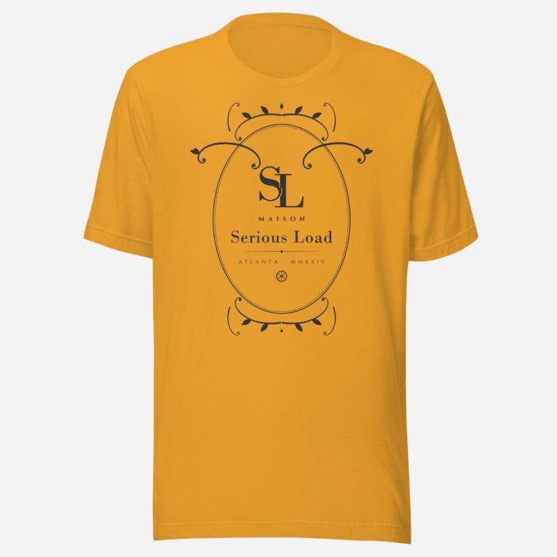 Serious Load Maison Baroque Cartouche Tee in Mustard
