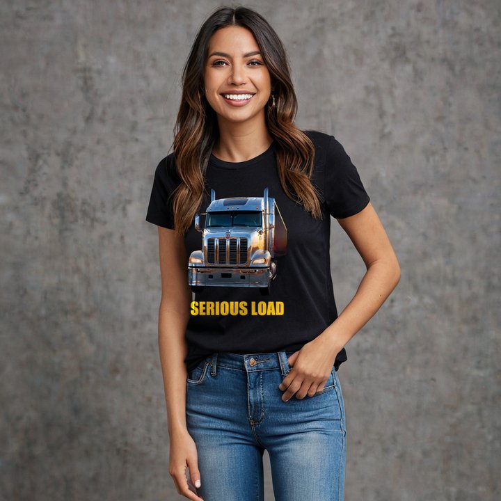 Serious Load Serious Load Semi Truck Tee in Black