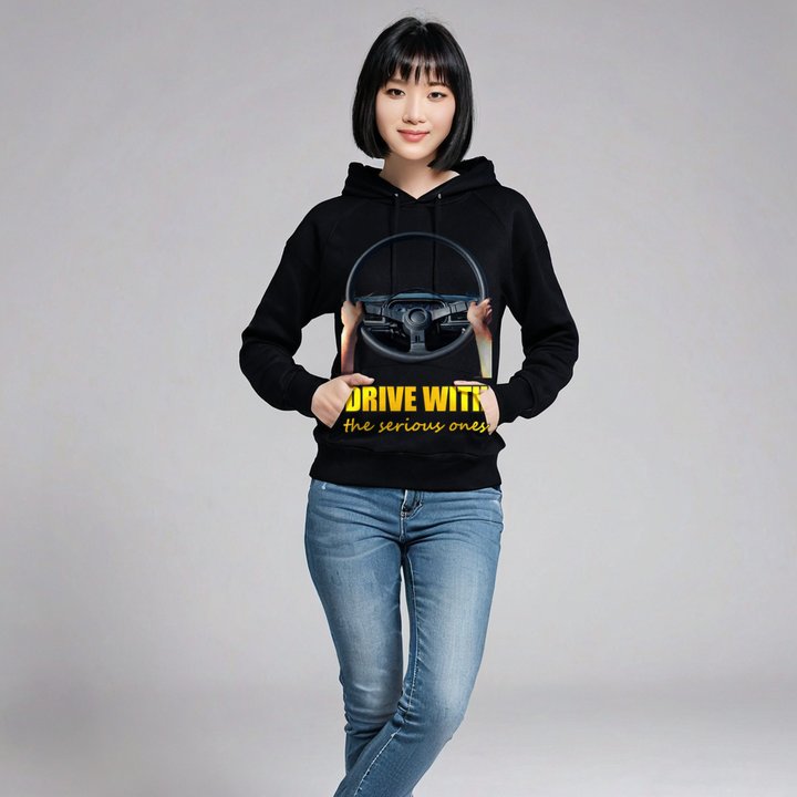 Serious Load Drive With The Serious Ones Steering Wheel Hoodie in Black