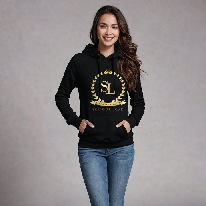 Serious Load Maison Crest Hoodie in Black
